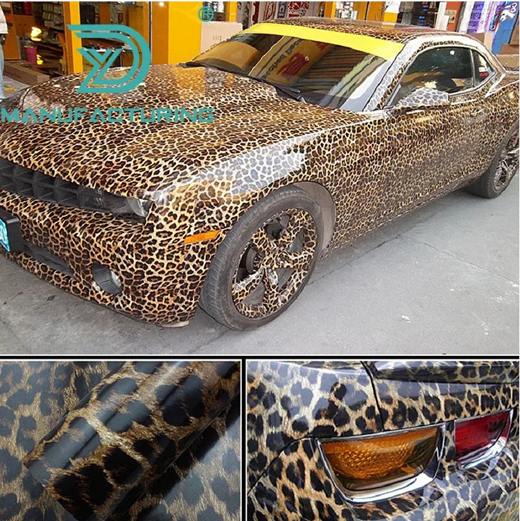 Motorcycle Sticker Accessories Waterproof Black Car Wrapping Film Stretchable Snake Skin Vinyl Wrap Film