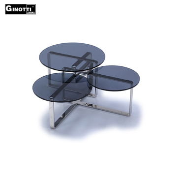 Living room furniture glass top centre glass table