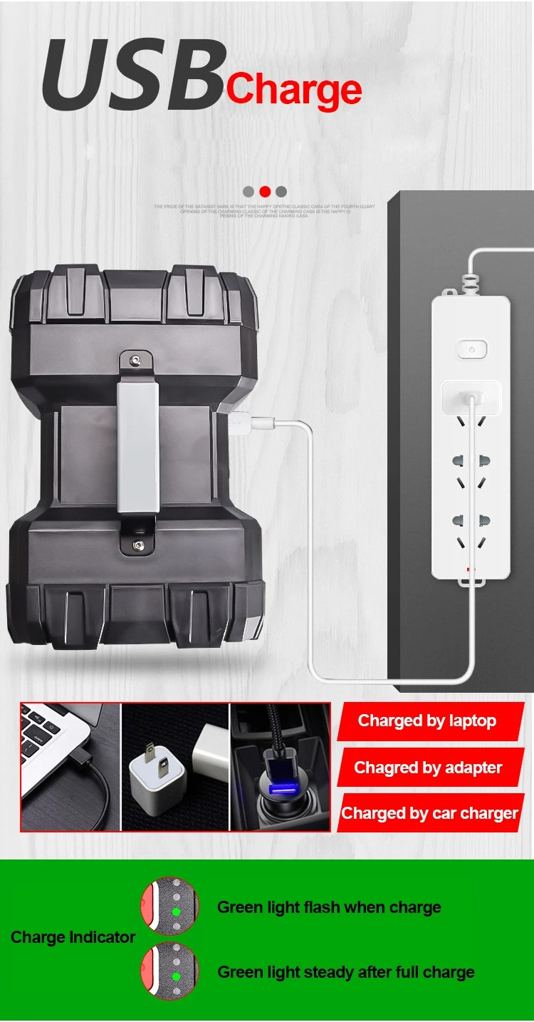 Large Multifunctional High Lumen Super Bright Power Display Large Battery Capacity Long Endurance LED Flashlight Camping Light