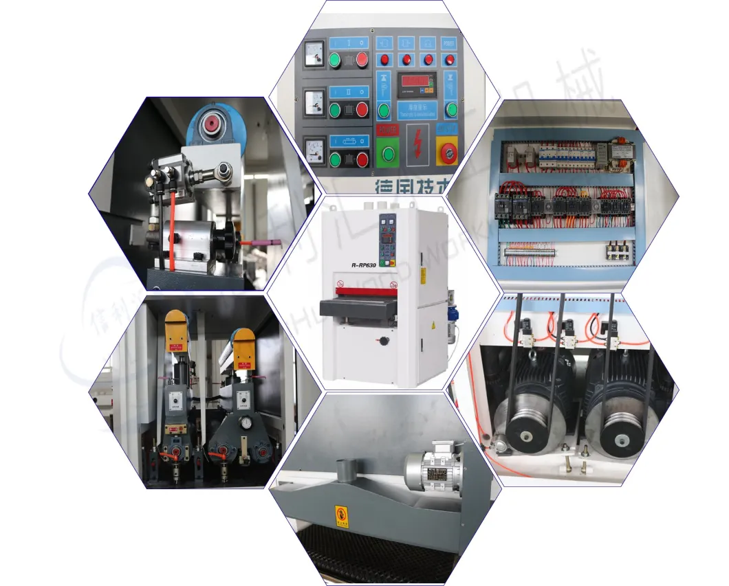 Three Belt Sander Sanding Machine Woodworking Machine/ Three Heads Fast Feeding Polishing Sander 630/ 730 Primary Coat Paint / Double Frames Sanding Machine