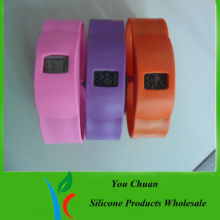 White / Pink / Blue /red 1 / 3atm Water Resistant Silicone Ion Slap Watches For Promotion
