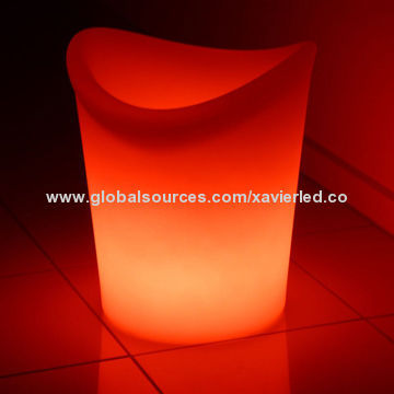 Plastic glowing LED ice bucket