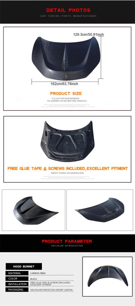 Pre-preg Dry Carbon Fiber 458 Engine Hoods for Ferrari 458 Italia/Speciale