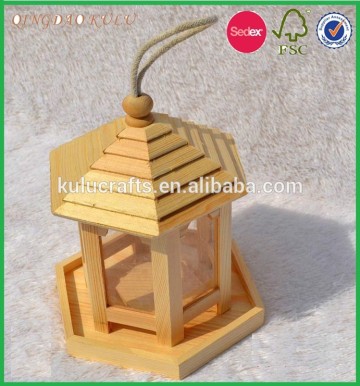 wooden window bird feeder