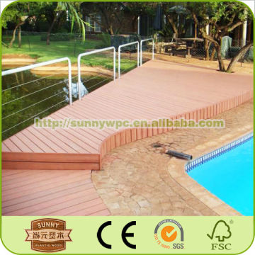 wood plastic composite teak wood decking