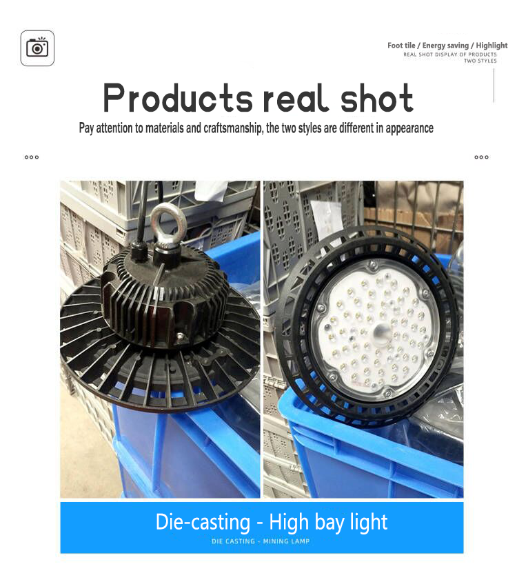 100w 150w 200w ufo industrial led high bay light IP67 high bay light Factory price UFO light