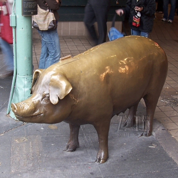 Life Size Street Art Scupture Bronze Pig Statue