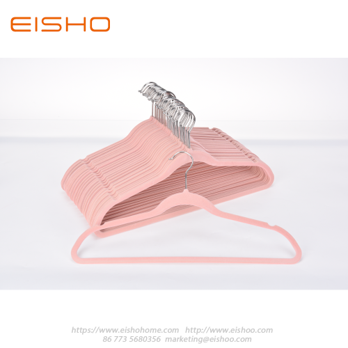 EISHO Home Premium Rosa Samtaufhänger für Kleidung