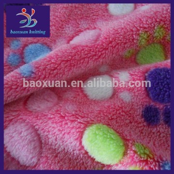 Polyester coral fleece children's sleepwear fabric