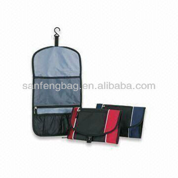 Portable folding travel toiletry bag