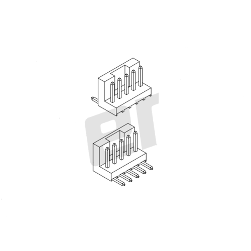 2,50 mm toonhoogte 90 ° Wafer Connector Series AW2506RA-XP