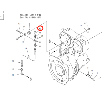 Véritable camion à benne basculante KOMATSU HD1500-5 BREATHER 568-60-15330