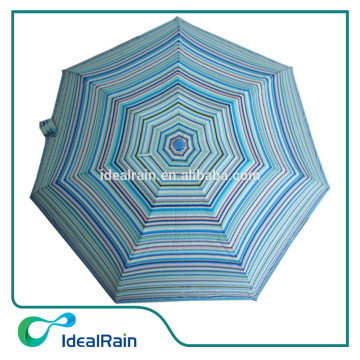 5 Fold Mini Blue Colour Changing Stripe Umbrella