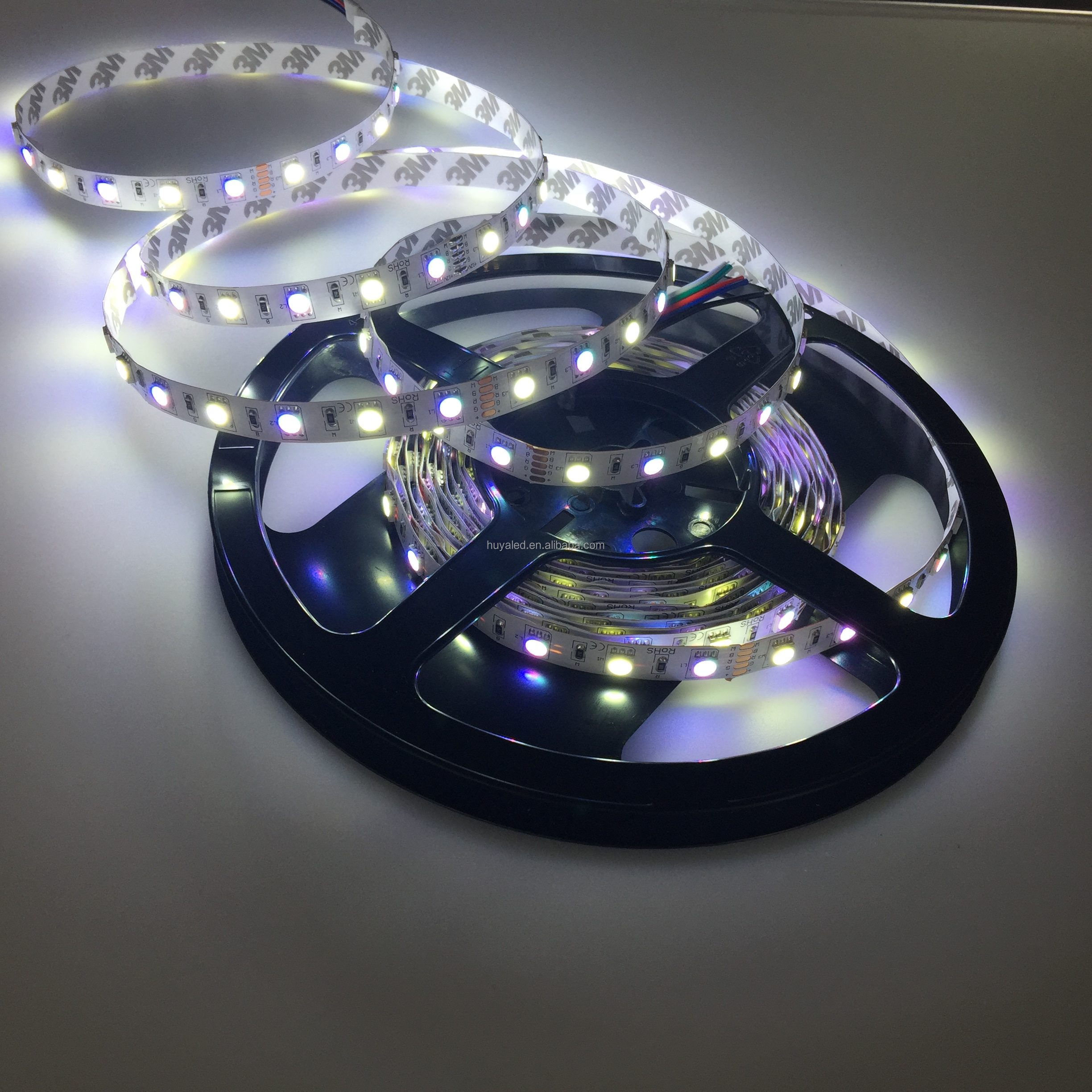 factory directly sell  SMD 5050  RGB + W   72 leds/m DC24V  one or two row 5 colors   led light strip