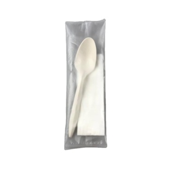 Customized Individual Wrapped Plastic Spoon Pouch - Disposable Spork
