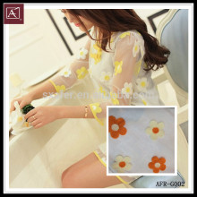 flora cording embroidery fabric for ladis dress