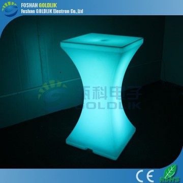 Waterproof Bar Furniture Plastic Lighted High Table Bar