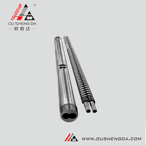 bimetallic nitride chrome parallel twin screw untuk aksesori garisan pembuatan extruder / alat ganti untuk mesin penyemperitan