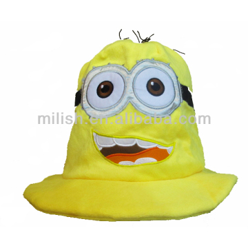 Party funny cartoon character plush despicable me minion hat MHH12