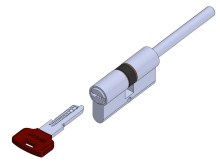 Long bar sided pc key cylinder lock