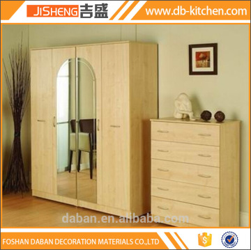 Modular wall wardrobe bedroom furniture wardrobe with mirror