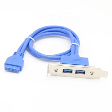 FARSINCE Motherboard USB 3.0 Back Panel Expansion Bracket Adapter Cable