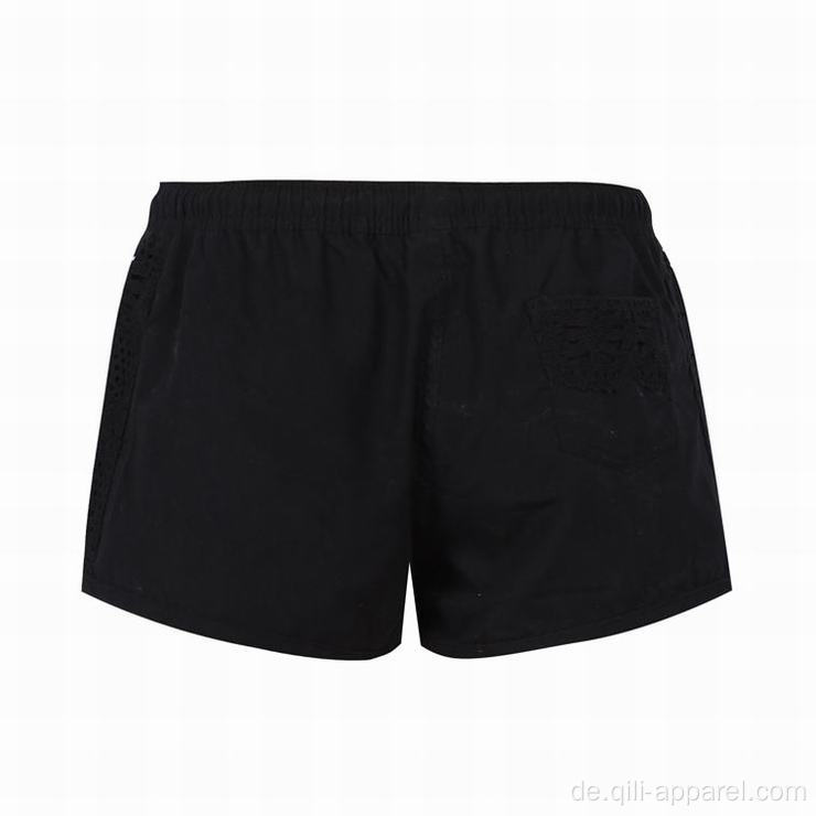 Kurze Badebekleidung schwarze Boardshorts Badehose für Frauen