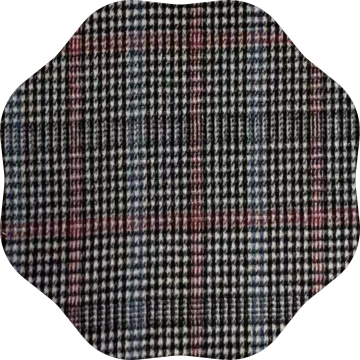 Woven wool plaid fabric