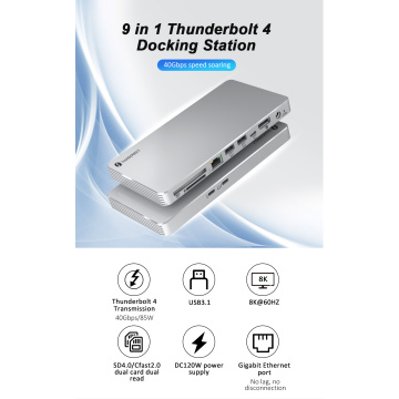 USB-C Thunderbolt 4 Docking 10 in 1 HUB