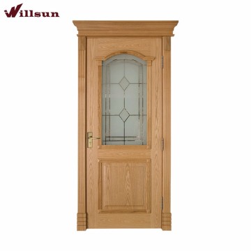 Solid Wood Quality Contemporary Oak Front Doors Glazed Entrance Doors Glass Panel Internal Doors