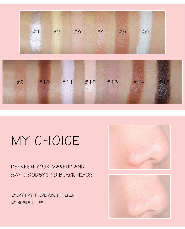 Make Your Own Brand Natural 15 Colors Concealer Cream High-quality Cruetly Free Natural Waterproof Concealer Cream