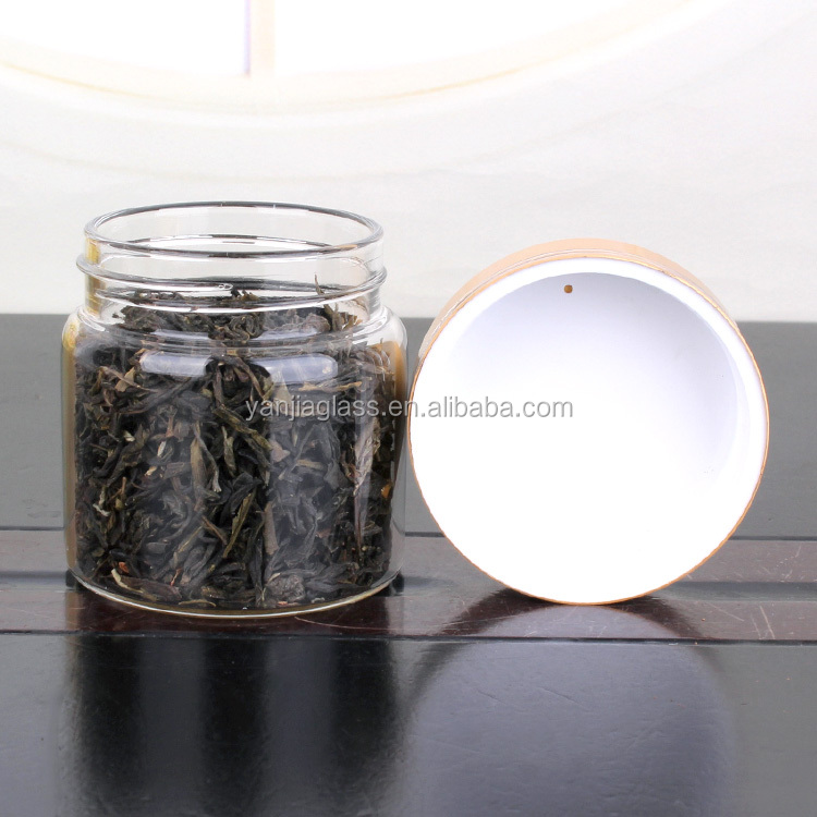 Wholesale glass storage tea container glass spice jar for food 280ml