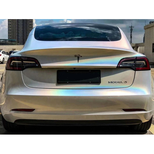 Rainbow Laser White Car Wrapping Film