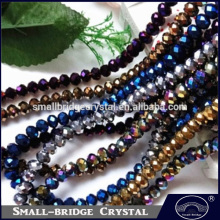 Pujiang Manufacturer Products Loose Mix Color Metal Plated Glass Beads
