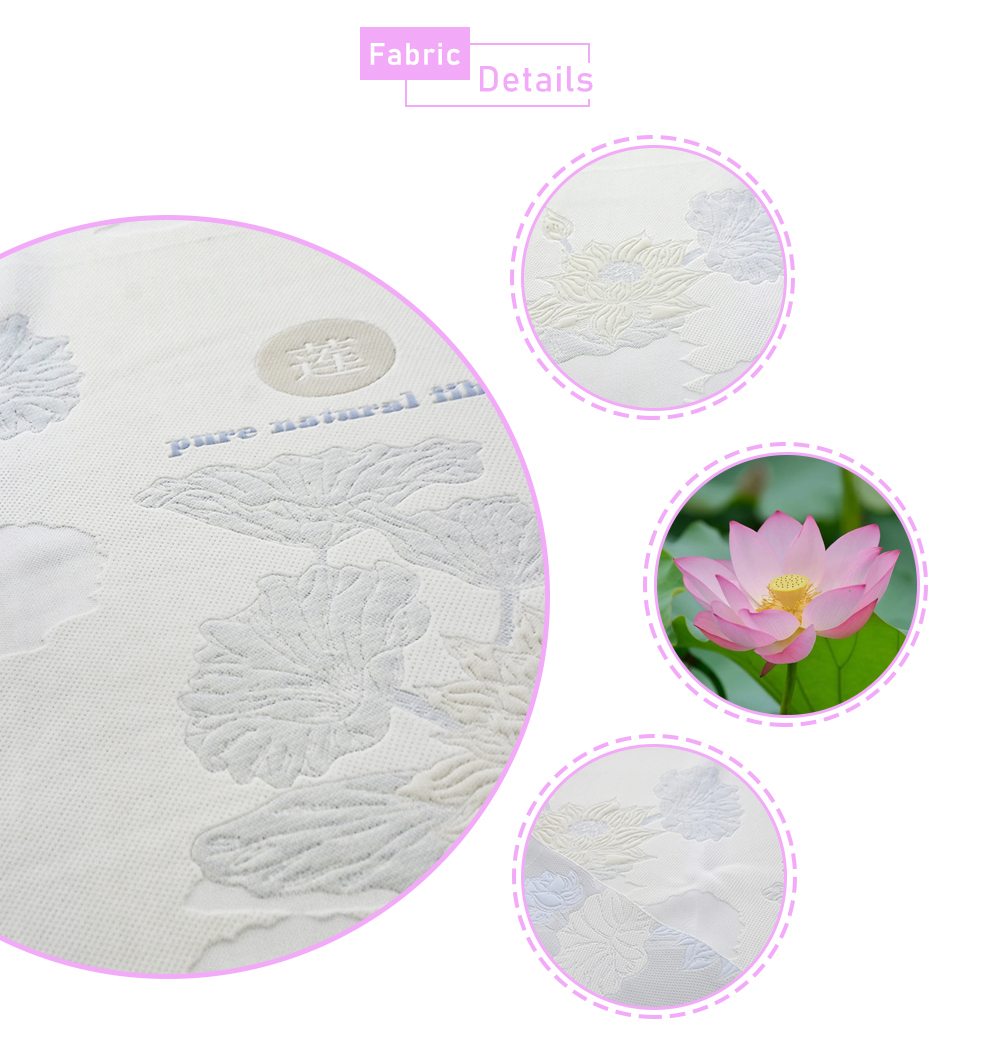 Eco-friendly Comfortable Lotus Fiber Knitted Mattress Fabric