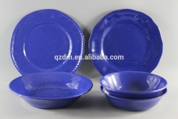 Blue Melamine Dinner Set/Blue Plastic Tableware Set