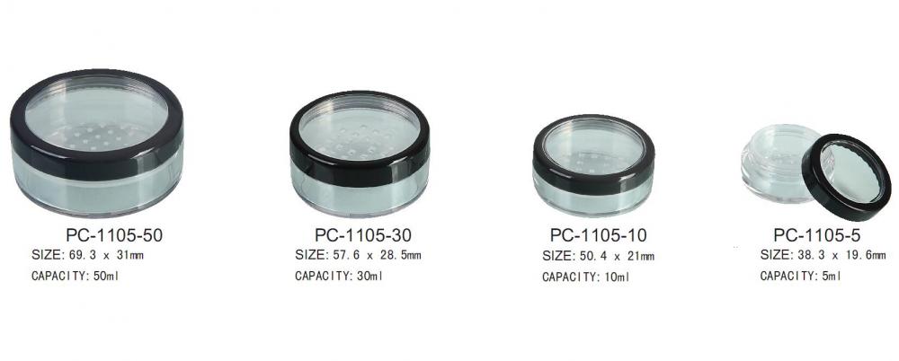 Loose Powder Container with Transparent Window PC-1105