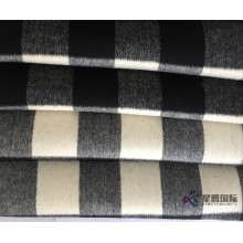 Black and white Plaid 100% Wool Fabric