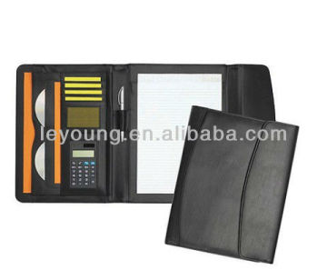 Standard Size Envelop leather portfolio case with caculator