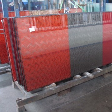 Serigraph Decorative Glass with Red Color