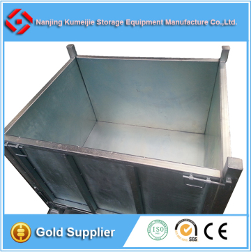 China Manufacturer Foldable Galvanized Metal Pallet Container