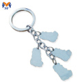 Metal 3d die cut keychain for advertising