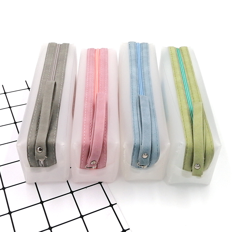 Translucence waterproof nice day unisex silicone pencil case