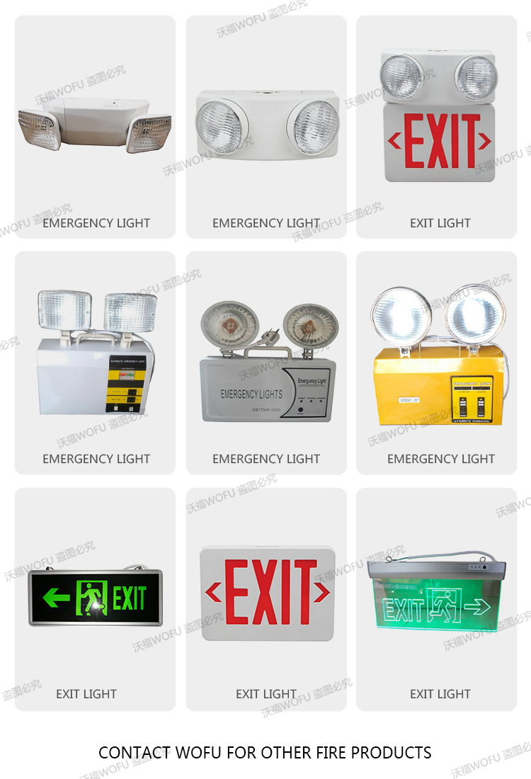 Rechargeable LED emergency fire exit light 220V