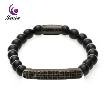 Jenia Hot Sell Crystal Glass Beads White&Black Crystal Beads Strands Custom Bracelet
