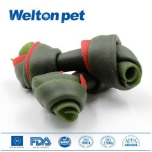 Medium size dental flavor real chicken inside knotted bone