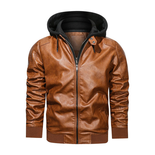 Fake Two Piece Leather Jacket Factory Wholesale Custom