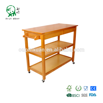 Solid wood kitchen trolley design for dining room