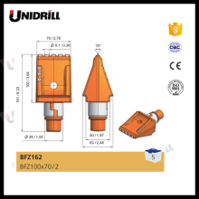 Foundation Drillling Bits Dirt Flat Teeth Bauer BFZ162 BFZ69