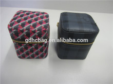 Metal Zipper Fashion Design Promotional Round coin case Mini Container For Card/coins